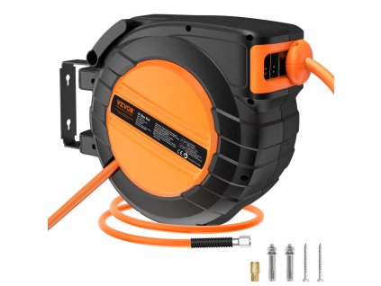 Sťahovací navijak vzduchovej hadice 3/8IN×50FT, 300PSI, 5FT, PP kryt