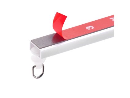 Stropná koľajnica na závesy 9.9 ft/3 m samolepiaca bez vŕtania biela