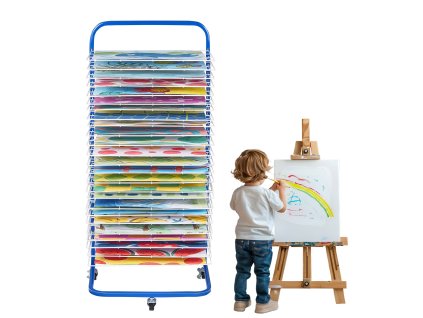 Stojan na sušenie malieb 25 políc 17×13×39.4 inch, karbónová oceľ
