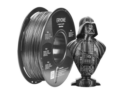 ERYONE Galaxy Sparkly Glitter PLA Filament for 3D Printer 1.75mm Tolerance 0.03mm 1kg(2.2LBS)/Spool - Black