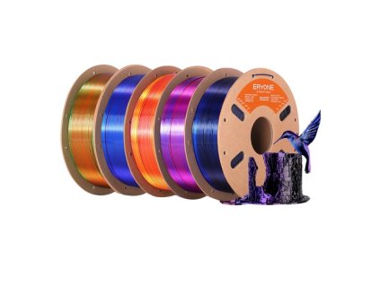 5kg ERYONE High Speed Silk Tri-color PLA Filament - 1kg Red & Purple & Gold+ 1kg Orange & Blue & Green+ 1kg Red & Yellow & Blue+  1kg Red & Blue & Green+ 1kg Black & Blue & Purple