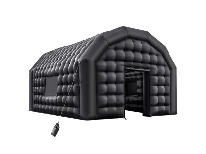 Nafukovací party stan 5×4×3.8 m, 680W ventilátor, 2 okná, s pieskovými vakmi