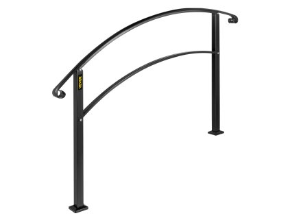 Zábradlie na schody 1–4 stupne, kovové, matná čierna, montážný set