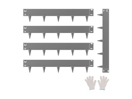 Oceľové záhradné obrubníky 5 ks 39×4 in ohybné odolné proti korózii