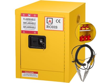 Skriňa na chemikálie 11 galónov 16.9"×16.9"×18.1" manuálne pánty