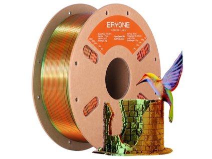 ERYONE High Speed Silk Tri-color PLA Filament 1kg, Orange & Blue & Green