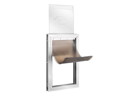 Dvierka pre zvieratá 16.65"×27.44" hliníkový rám zámok klapka xl