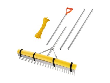 Krajinné hrable, hlava 914 mm, rúčka 2590 mm, hliník, lanko 15,8 m