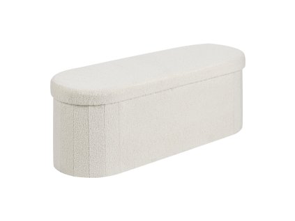 Oválny úložný taburet, skladací s plyšovým poťahom, nosnosť 660 lbs