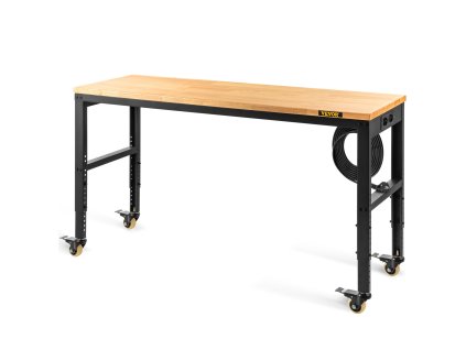 Pracovný stôl 122×51×104 cm, výška 79–104 cm, nosnosť 720 kg