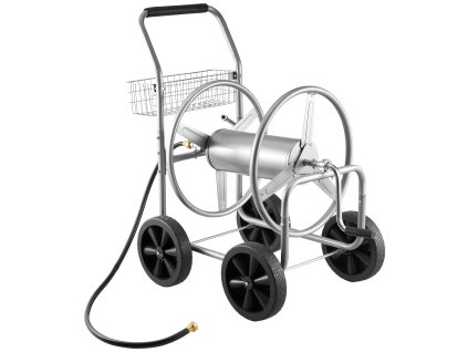 Vozík na hadicu pre 250 ft 5/8’’, 4 kolesá, práškovaná oceľ, s košíkom