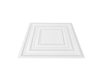 Stropné pvc dlaždice 12 ks 61×61 cm biela, vzor kolíkov, ľahká montáž