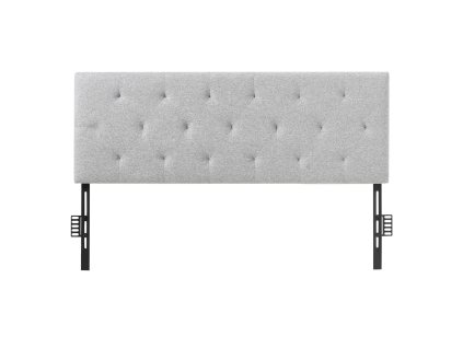 Čelo postele pre full size, nastaviteľné 56.3×35.6–47.4 in, svetlosivé