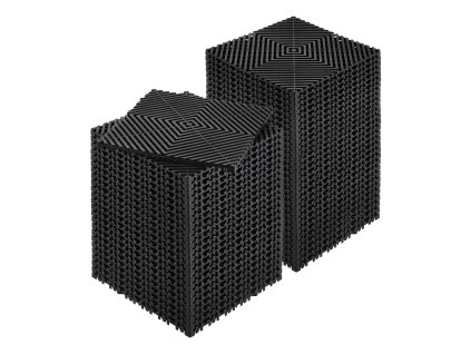 Prepojiteľné odtokové panely 55 ks 12"×12" čierne pp protišmykové