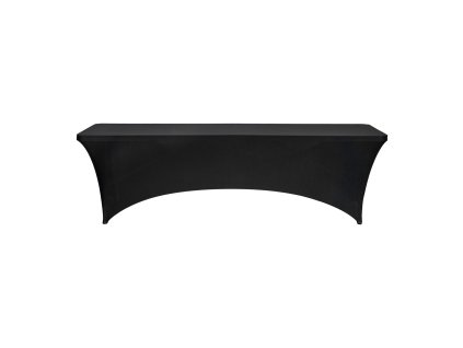 Napínací obrus na 8FT obdĺžnikový stôl, spandex, čierny, prateľný