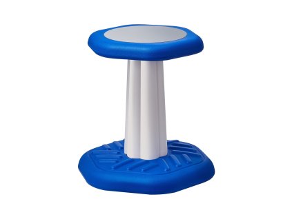 Detská wobble stolička s penovým sedákom, vek 3–7, modrá, pre školy