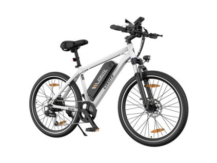 ESKUTE M100 Electric Bike, 250W Brushless Motor, 36V 10.4Ah Removable Battery, 27.5*1.95' Tires, 25km/h Max Speed, 30-55km Range, Disc Brakes, SHIMANO 7-speed, Front Suspension - White
