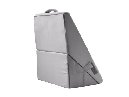 Klinový vankúš, ortopedický, výplň 25D peny, prateľný poťah, sivý