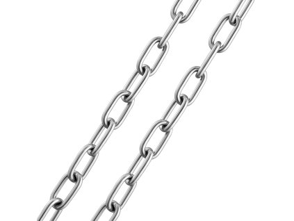 Kotvová reťaz 316 nerez 1/4" × 4' wll 1700 lbs bs 4800 lbs s očkami