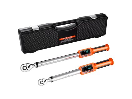 Elektronický momentový kľúč 2 ks, 1/2" a 3/8" náhon, ±2% presnosť