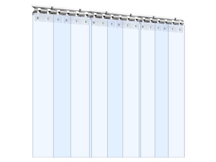 Pásová záclona z pvc 2.1 m × 0.9 m × 2 mm, 6 ks pre mraziarne a sklady