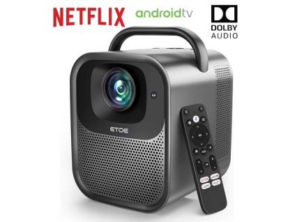 [Netflix & Google TV Certified] ETOE Seal Pro Projector, 1000 ANSI, Google TV, Dolby Audio Certified, Native 1080P, Auto Focus. Auto Keystone Correction, 2*10W Speakers, Built-in Chromecast, Google Assistant