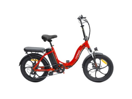 FAFREES F20 Electric Bike 20 Inch Folding Frame E-bike 7-Speed Gears With Removable 15AH Lithium Battery - Red