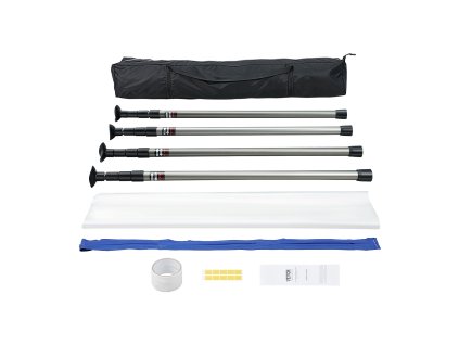 Zábrana proti prachu 4 teleskopické tyče 12 ft fólia 32.8×13.12 ft