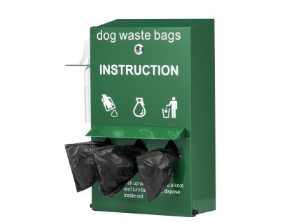 Zásobník na psie vrecká s 600 vreckami, uzamykateľný, fľaška