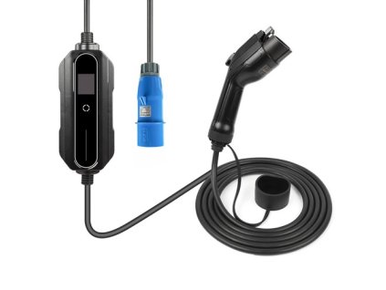 ANDAIIC 32A 7.4KW Type 1 Mode 2 Portable EV Charger Electric Car Portable Charger with LCD Screen 5m Cable
