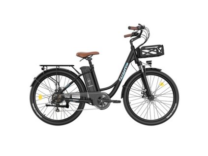 Fafrees F26 Lasting Electric Bike, 250W Motor, 36V 20.3Ah Battery, 26*1.95'' Tires, 25km/h Max Speed, 140km Range, SHIMANO 7 Speed, Mechanical Disc Brakes, 2.3-inch LCD Display - Black
