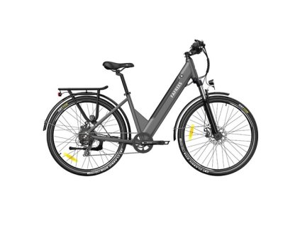 FAFREES F28 Pro 27.5'' Step-through City E-Bike 25Km/h 250W Motor 36V14.5Ah Embedded Removable Battery Shimano 7-Speed Gear - Black