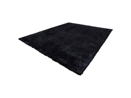 Plyšový koberec 2.44×3.05m čierny, nepúšťajúci chĺpky, protišmykový