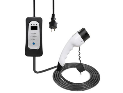 ANDAIIC EV Charger Electric Car Portable Charger Type 2 IEC62196 Mode 2 8A/10A/13A/16A Current Adjustable 5m Cable