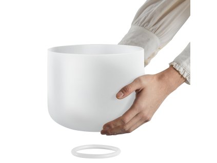 Krištáľové spievajúce misy 8" a 10", tóny a f, s taškou a paličkou