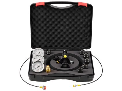 Sada na plnenie dusíka, 3 manometre 100/250/400 bar, 6 adaptérov