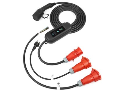 ANDAIIC EV Charger Electric Car Portable Charger Type 2 IEC62196 Mode 2 8/10/13/16A 3 Phase Current Adjustable 5m Cable with Plug Wire
