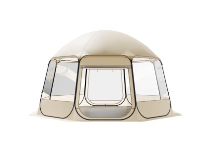Priehľadný bublinový stan 4.58×4.32 m, vodotesný, pre 12–15 osôb