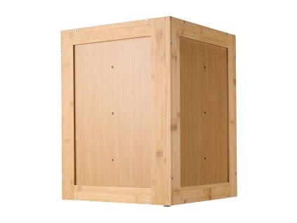 Rohový chlebník bambusový, dvojvrstvový, s akrylovými dvierkami