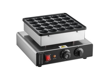 Stroj na mini palacinky 25 ks, priemer 43 mm, nerez, elektrický