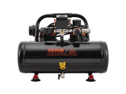 Vzduchový kompresor 2 gal nádrž 1HP 2.5CFM 8bar 120PSI 81dB bezolejový