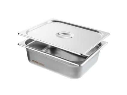 Súprava 8 gastronádob 1/2, nerez 0.8mm, 4-inch hlboké, s vekom