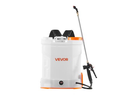 Batohový postrekovač na batériu 12L, 0-90 PSI, 2 h, 2 tyče, 5 trysiek