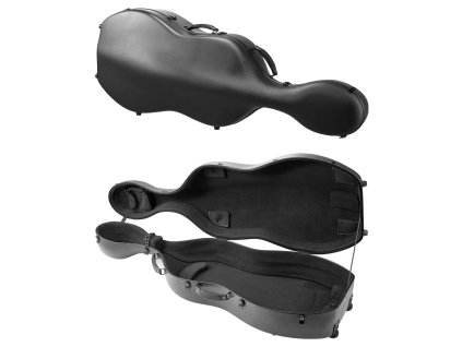 Púzdro na violončelo 4/4, uhlíkový kompozit, ľahké, plyšová výstelka