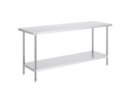 Pracovný stôl z nehrdzavejúcej ocele 24×72×34 inch, 3 polohy