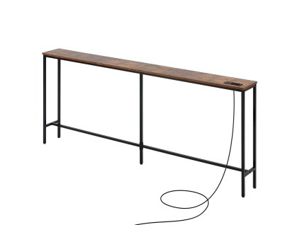 Úzky konzolový stôl za sedačku 70.9” s kovovým rámom a zásuvkami