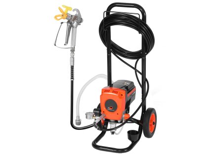 Airless striekací prístroj 900W, 3300PSI s vozíkom, hadicou a tryskami