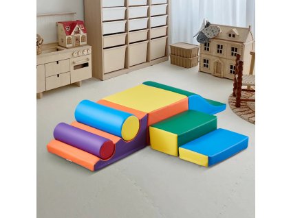 Set penových lezeckých hračiek 7 ks, pu koža, 6–36 mesiacov detí