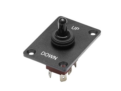 Páčkový 6-pin prepínač (on)-off-(on) dc 12V/30A ac 250V/15A vodotesný