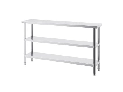 Nerezový pracovný stôl na prípravu jedla pre kuchyne 35.6×152.4 cm